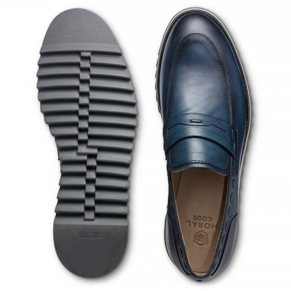 Moral Code Men's Blue Hubert Slip ons Size 13 - Picture 2 of 11